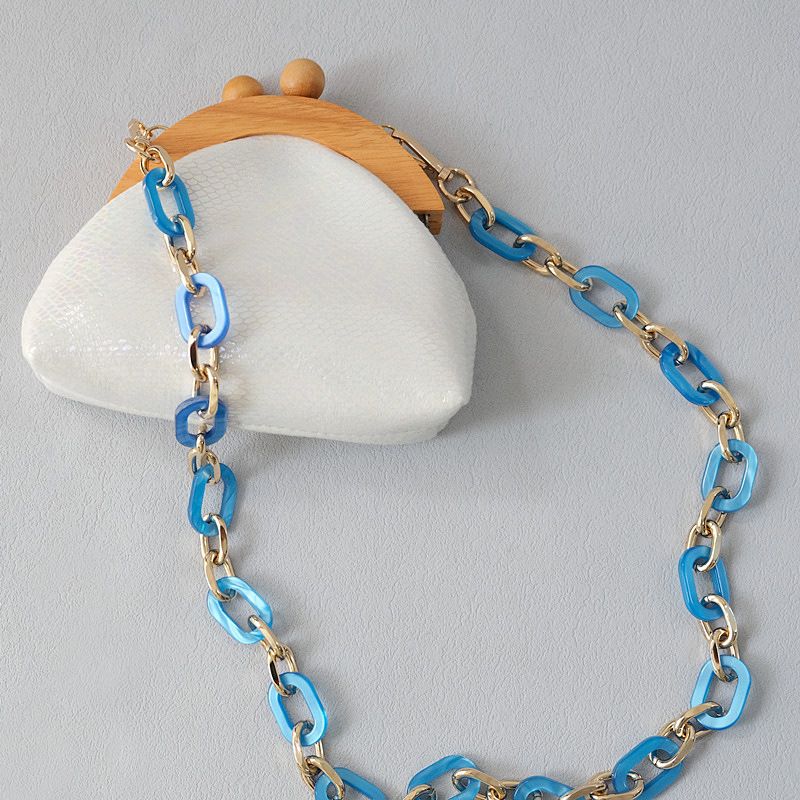 Mode parel handgemaakte tas naadloze handtas acryl metalen decoratieve telefoonketting_voghion.com