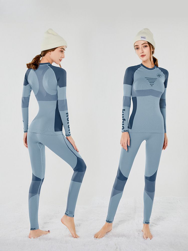 Pantaloni da sci professionali Kufeng Quick-Dry Thmal Compression Lay per uomo e donna, traspiranti e traspiranti._voghion.com