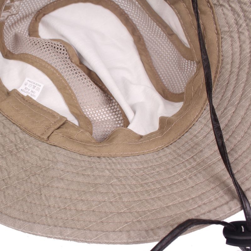Mode Neue Outdoor Eimer Sommer Atmungsaktive Panama Kappe Baumwolle Dschungel Angeln Mesh Hut Wandern Strand Sonnenschutz Kappen Für Männer_voghion.com