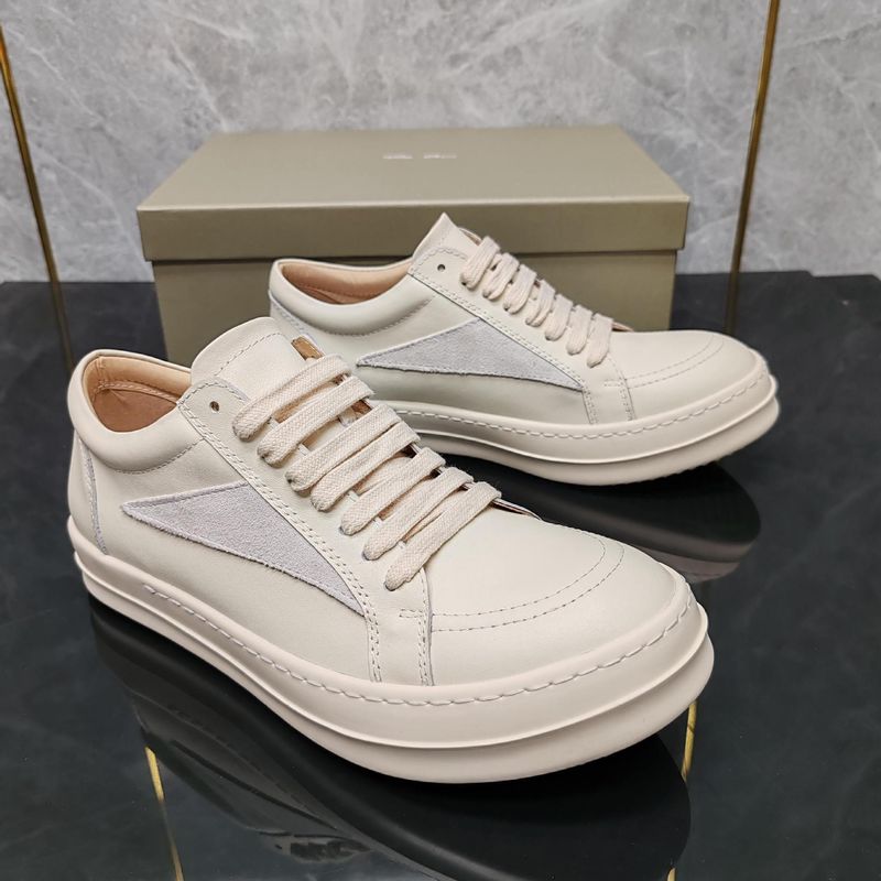 New RO Low-Top Triangle Men's Thick Sole Height Increasing Simple Casual Women's Shoes Fashion Trend Versatile Couple_voghion.com