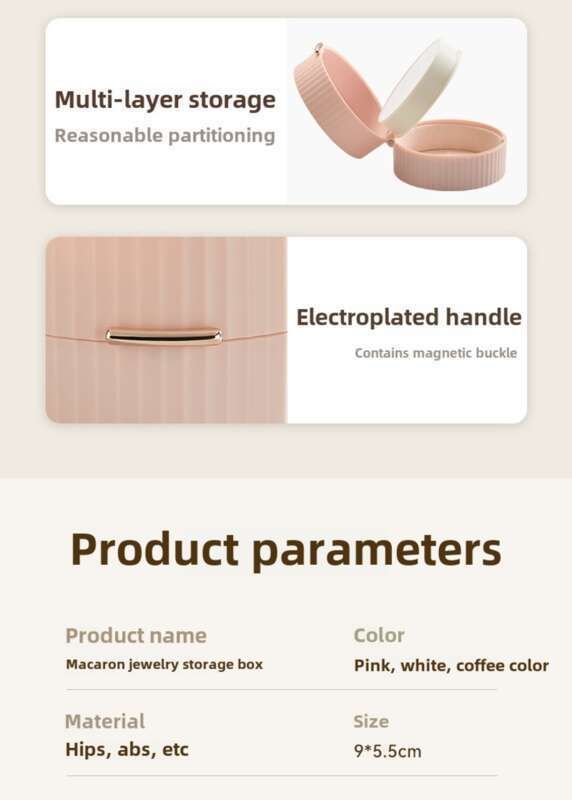 New Portable Macaron Jewelry Earrings, Bracelets, Necklace Storage Box, Mini Travel Accessory Box_voghion.com