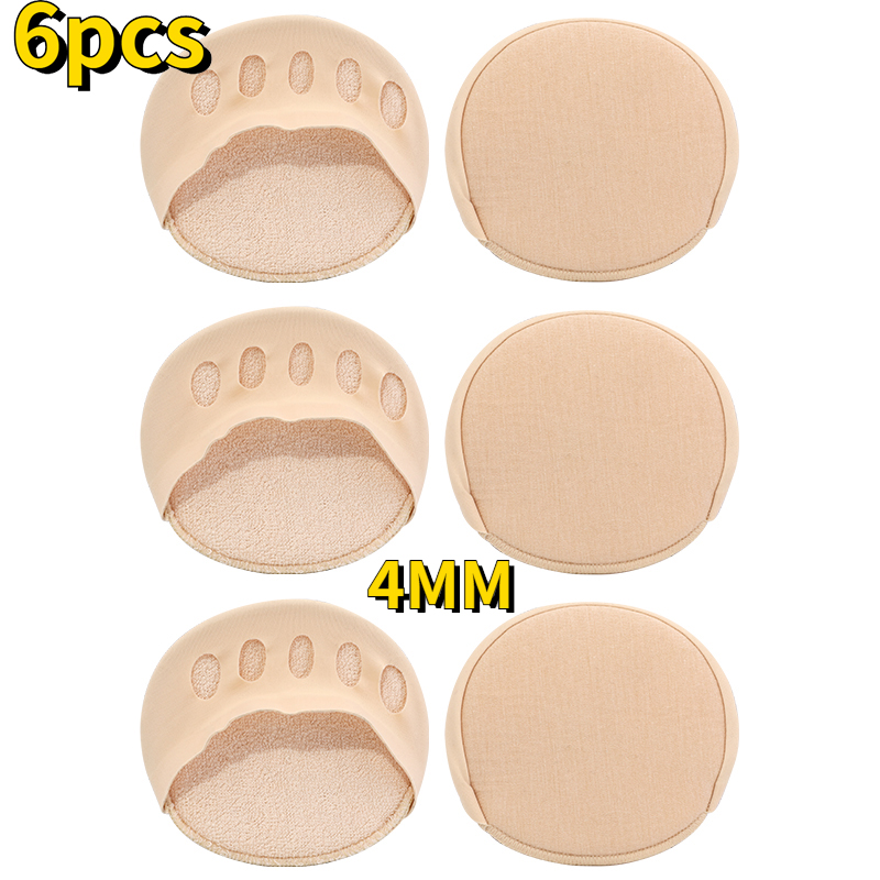 4/6/8 Stuks Vijf Tenen Voorvoet Pads Voor Vrouwen Hoge Hakken Half Inlegzolen Voet Pijn Zorg absorbeert Schok Sokken Masseren Teen Pad_voghion.com