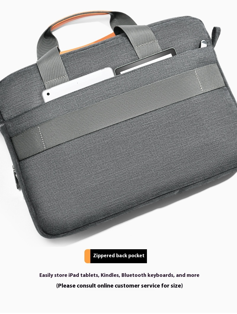 Elegante bolso multifuncional para portátil: gran capacidad, tejido impermeable y protección total._voghion.com