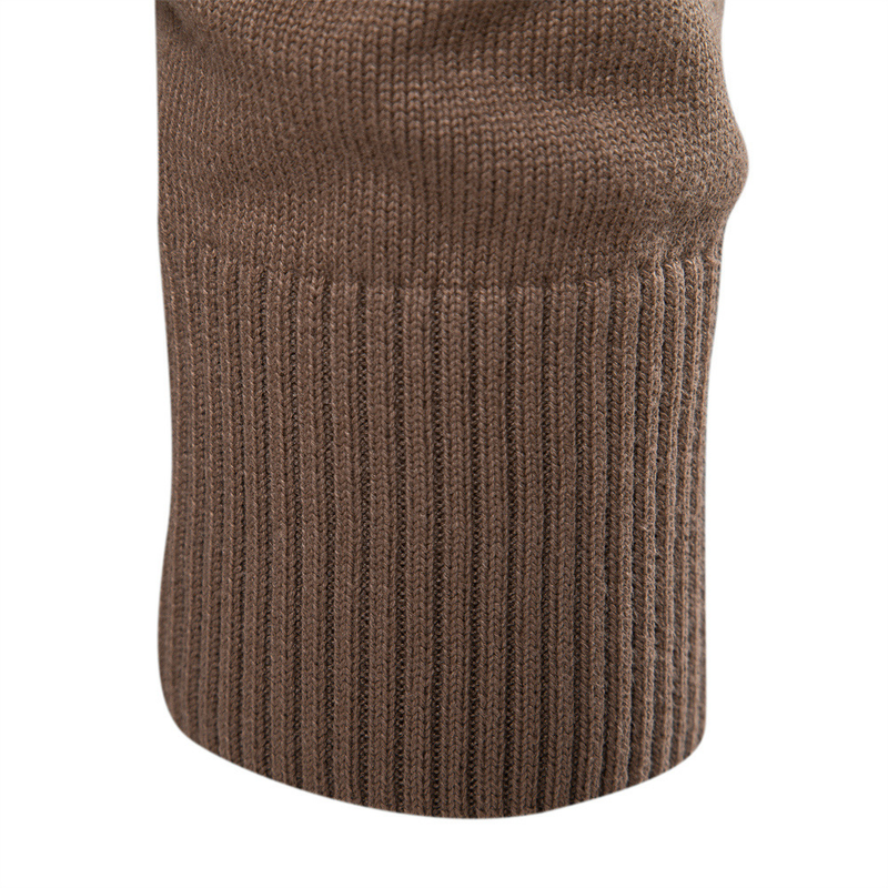Man's clothing Men's turtleneck sweater Solid color men's sweater business casual sweater for men_voghion.com