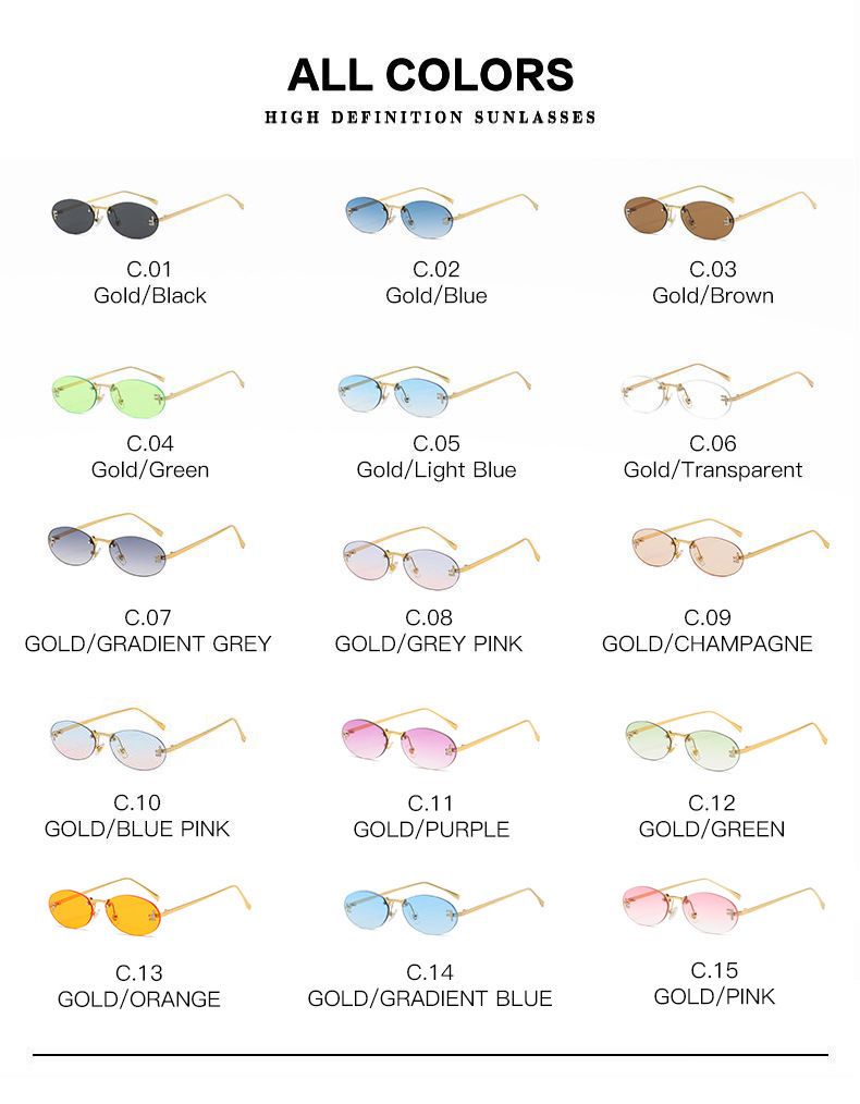 Fashion Fashion Big Square Sunglasses Women Brand Pilot Clear Sun Glasses Female Oversized Half Frame Shades Eyewear Rimless_voghion.com