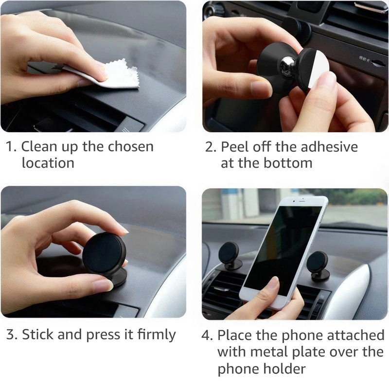 Magnetický držák na mobil do auta Držák na mobil Magnetický držák do auta pro iPhone 13 12 Samsung Redmi Xiaomi_voghion.com