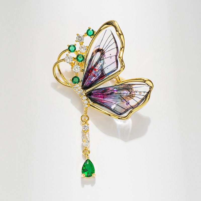 Broche de mariposa caprichoso: elegante diseño de insecto alado para camisas, blusas y chaquetas (varios colores disponibles). Decoración para camisas._voghion.com