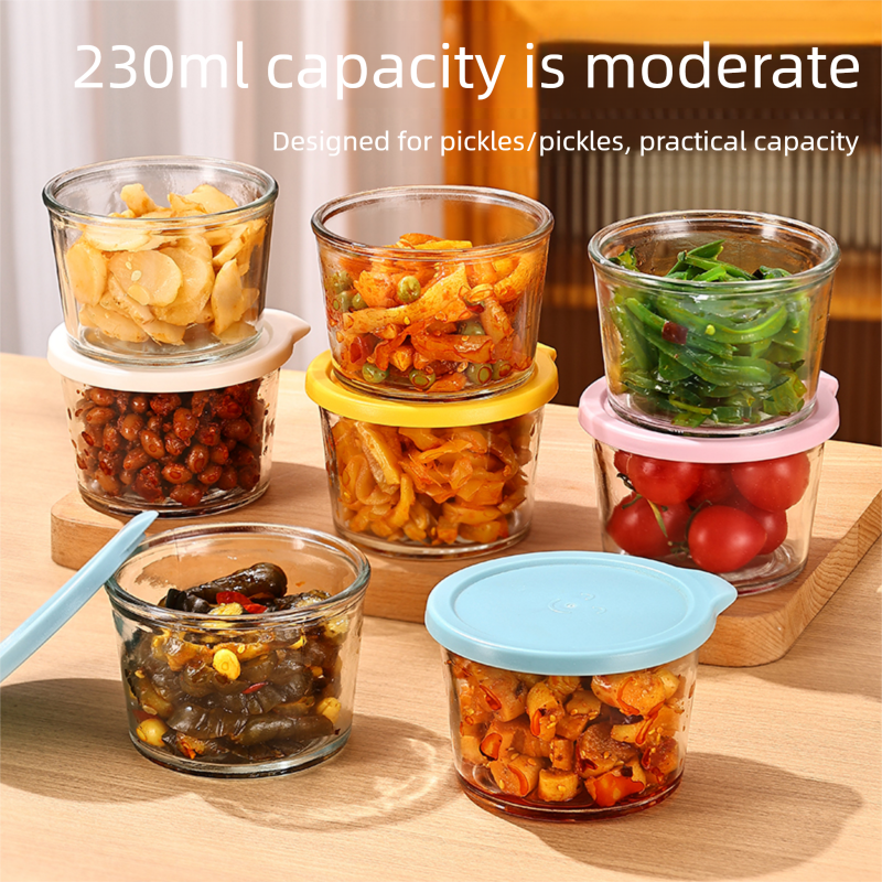Mini-Gurkenbehälter aus Glas mit Deckel, versiegelt, frisch haltend, kleine Aufbewahrungsbox für Gemüse in Lebensmittelqualität für die Küche_voghion.com