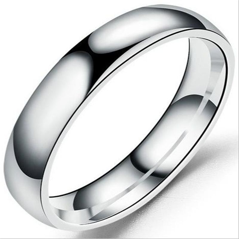 Anello da uomo in acciaio inossidabile liscio e bombato, colore 6 mm, larghezza, semplice, tipo geometrico, anelli in oro per gioielli da donna_voghion.com