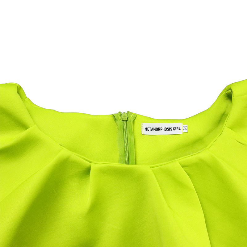 Gonna arricciata con temperamento alla moda da donna, ampia gonna da banchetto_voghion.com