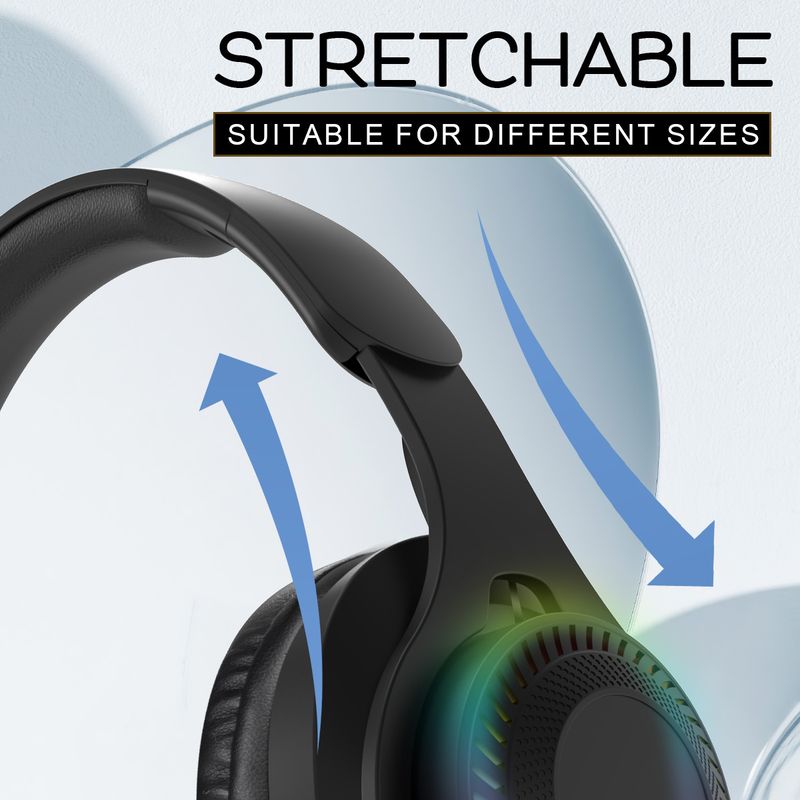M6MAX New LED Luminous Headset Wireless Headset TYPE-C Bluetooth Headset Sports Game Headset_voghion.com