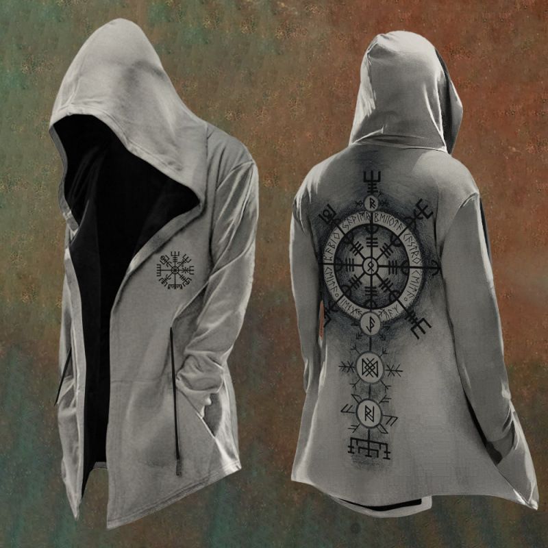 Abstract Universe Spring And Autumn Digital Print Loose Hooded Sweatshirt Men's Cardigan Jacket_voghion.com