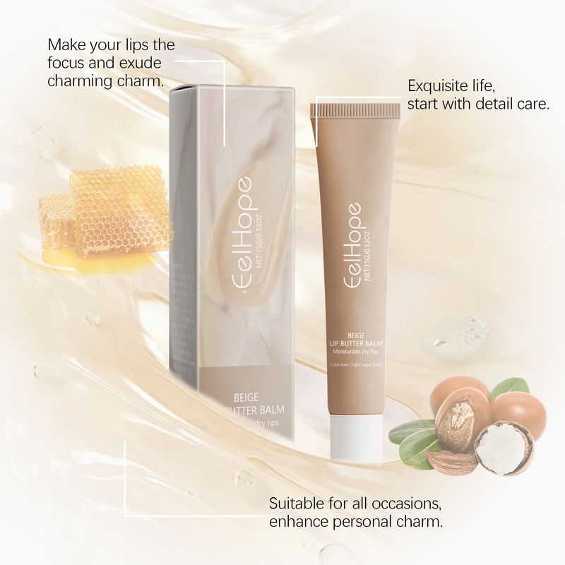 Moisturizing Moisturizing Beige Lip Balm, Nourishing Moisturizing Water Locking Lip Skin Moisturizing Care_voghion.com