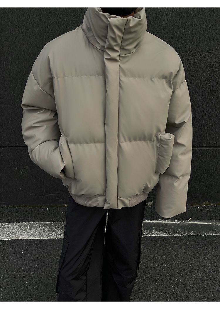 PU Leather Bomber Jacket With Detachable Fur Hood – Unisex Winter Coat (M-2XL, 200g Filling)_voghion.com