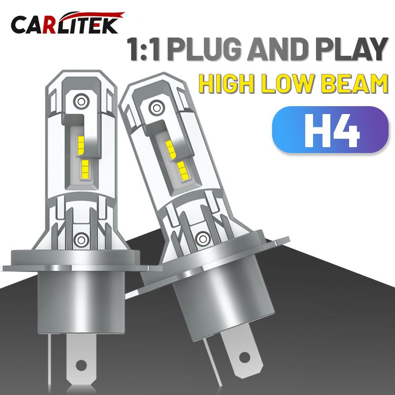 CARLitek Scheinwerferlampe H4 Moto 6000K Weiß Fernlicht Abblendlicht Autolampen Autolichter 12V H7 LED 1:1 Halogen Minigröße_voghion.com