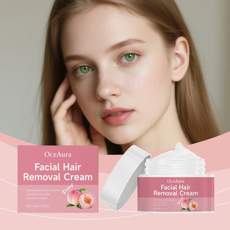 Crema depilatoria OCEAURA per il viso, idratante e detergente, per il contorno labbra, portatile, per la casa_voghion.com