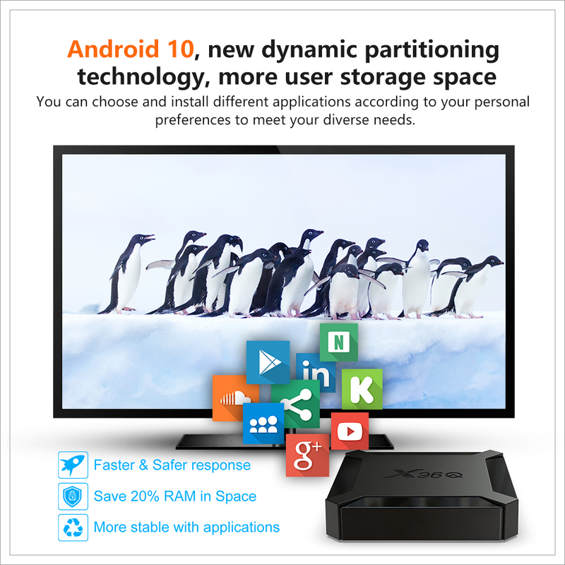 X96Q TV Box Android 10 2GB 16GB Allwinner H313 Quad Core 4K 60fps Smart TVBOX Wifi Google Player Youtube X96 1GB 8GBSet Top Box_voghion.com