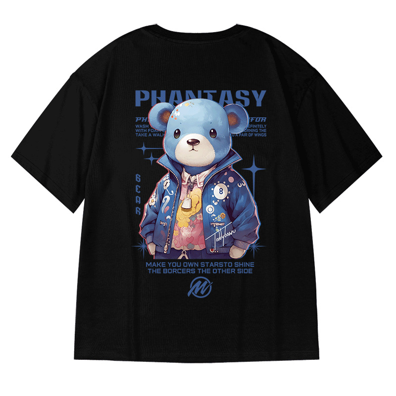 Trendig märkeslös t-shirt med knappar och lös passform, Fat Man, herr, plus tjock femkvartsärm, oversize, China-Chic, stor herr, sommar_voghion.com