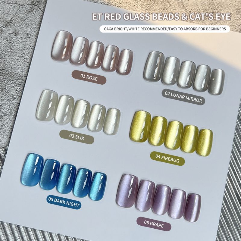 Nail Art & Tools Smalto per unghie in porcellana bianca con perline di vetro effetto occhio di gatto, nuovo autunno e inverno, popolare smalto per unghie effetto occhio di gatto bianco chiaro di luna, uso in salone_voghion.com