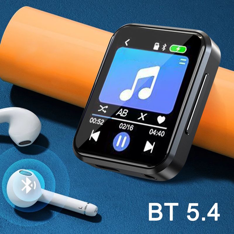 Lecteur de musique MP3 avec Bluetooth 5.4 HiFi MP4 Walkman Écran tactile complet Enregistreur de haut-parleur intégré Appareil photo Lecteur vidéo FM/E-book_voghion.com
