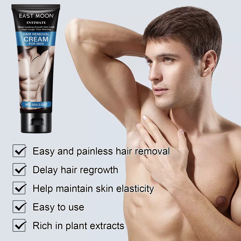 East Moon Body Crème dépilatoire douce et non irritante pour le nettoyage des aisselles et des bras pour hommes_voghion.com