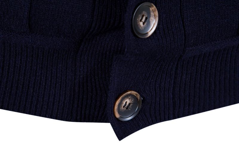 Men's Clothing Cardigan Sweater Sweater Sleeves Stitched Thick Men's Sweater_voghion.com