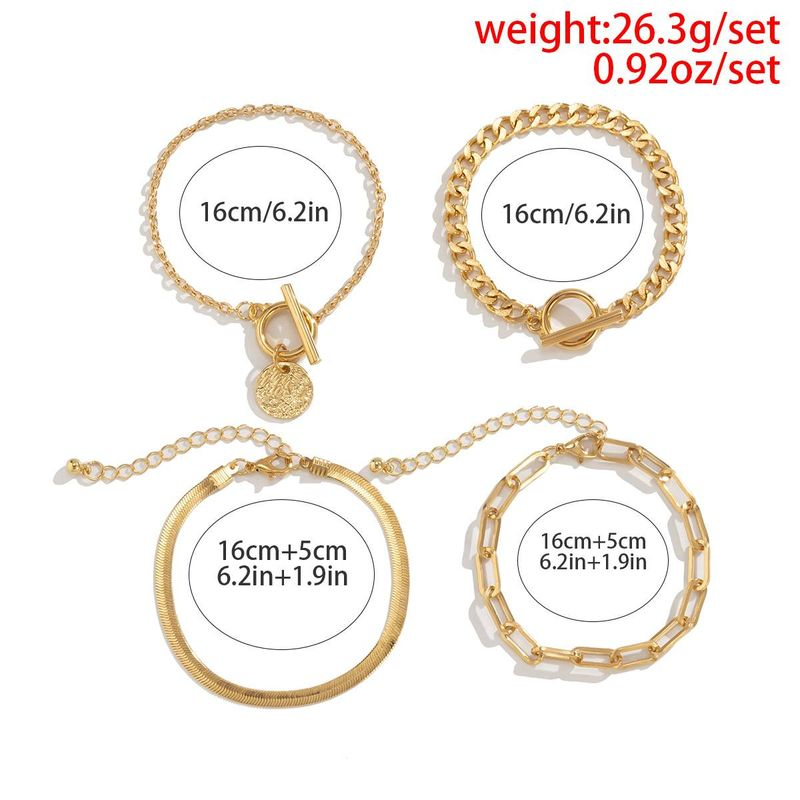 Punk Style Hollow Chain Bracelet Hip Hop Trend Flat Snake Bone Metal Hand European And American Cross Border Jewelry_voghion.com