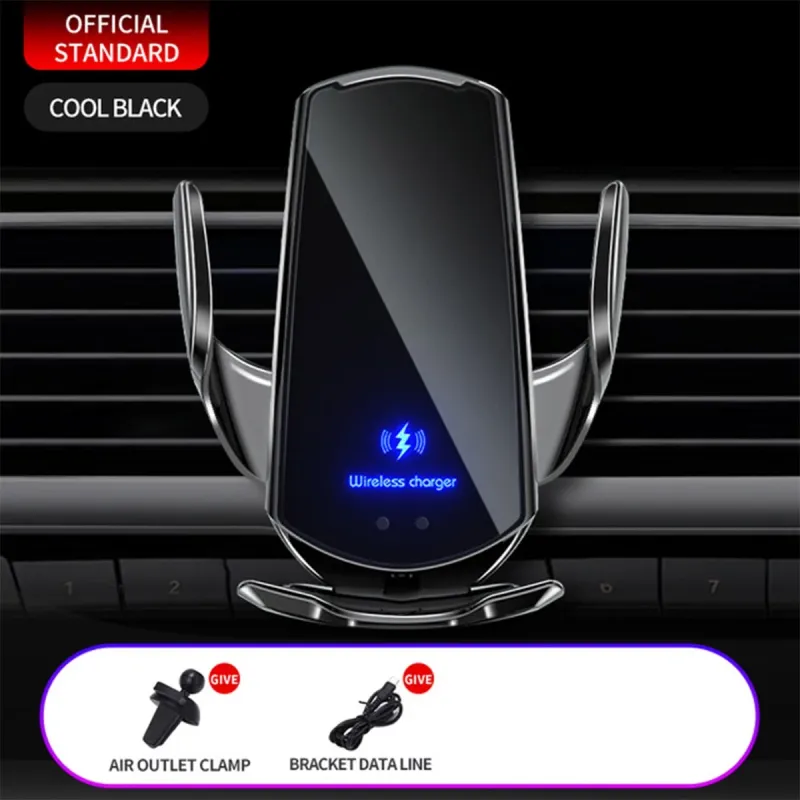 30 Fast Charging Station Wireless Charger Automatic Car Phone Holder Infrared Induction For IPhone 15 14 13 12 Xiaomi_voghion.com
