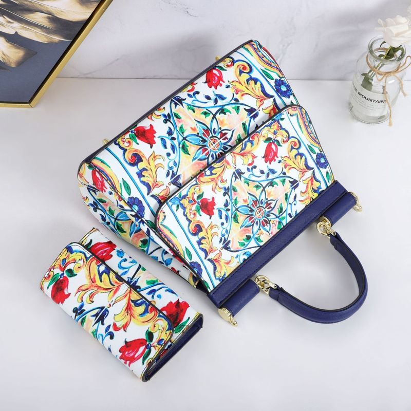Elegante bolso tote de PU estampado para mujer: moderno bolso con estampado floral y animal, amplio interior, correa desmontable y múltiples bolsillos._voghion.com