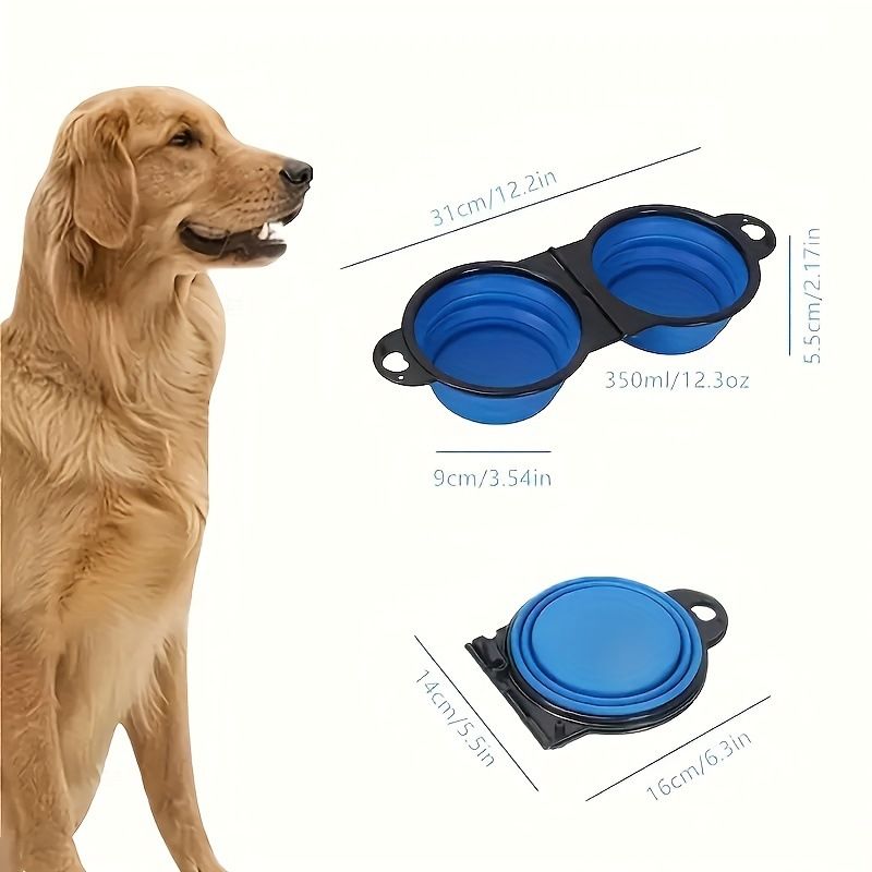The New Model Is Foldable Double-layer Pet Bowl That Combines The Function Of A Feeder._voghion.com
