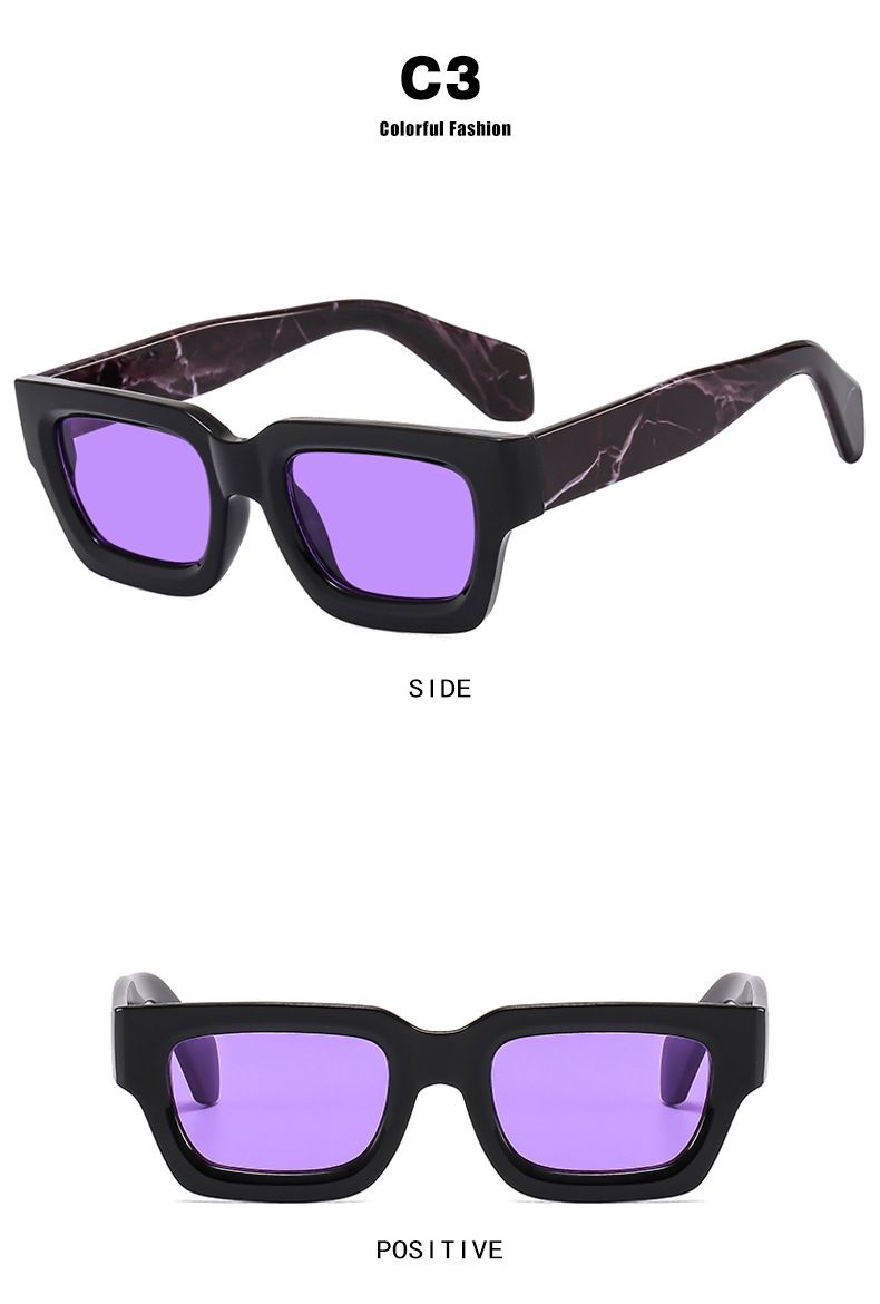 Nieuwe aankomsten Mode Retro Vierkante zonnebrillen Heren Cat Eye Zonnebrillen Merk Rechthoekige brillen UV400 Zomerzonnebrillen Vintage Punk_voghion.com
