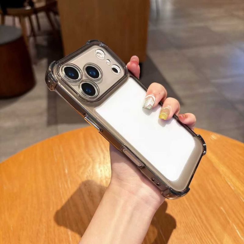 Airbag Phone Case For IPhone 17 Air 13 12 14 15 16 Pro Max XR XS 7 8 Plus SE Clear Shock Absorption Silicone Soft Back Protective Transparent Cover_voghion.com