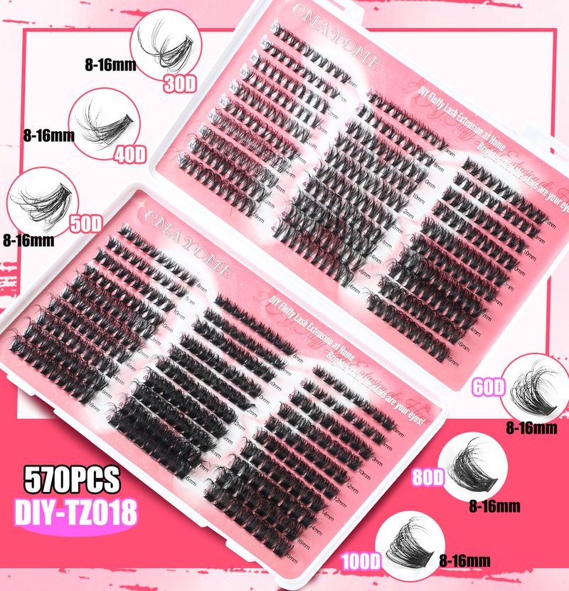 False Eyelashes New DIY Eyelash Book Segmented False Eyelashes D Curvature Single Cluster Hair Collection 30D/40D/80D/100D Eyelashes_voghion.com