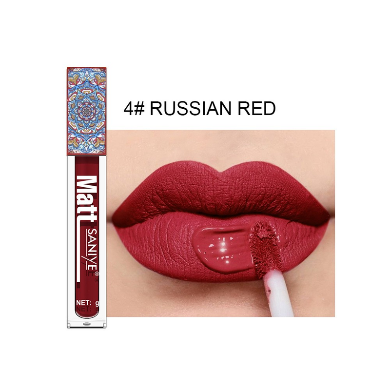 Nude 13 Colors Brown Matte Liquid Lipstick Waterproof Nude Red Long Lasting Non-stick Cup Lip Gloss Women_voghion.com