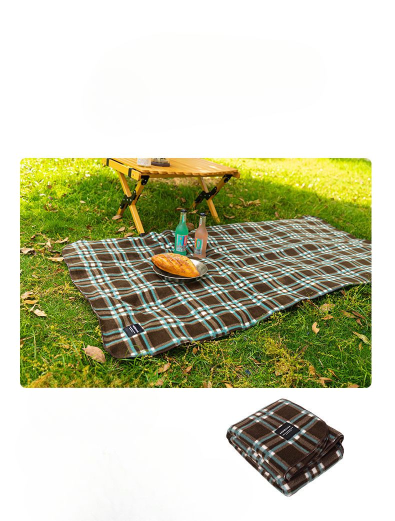 Outdoor Portable Mini Picnic Spring Outing Camping Bed Sheet Fleece Air Conditioning Summer Cooling Knee Blanket_voghion.com