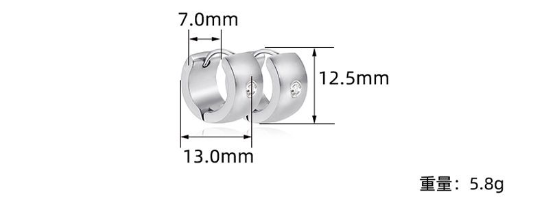Nuovo stile giapponese e coreano stile casual stile spesso finemente lucido lucido intarsiato brillante zirconio diamante Orecchini da donna in acciaio inossidabile_voghion.com