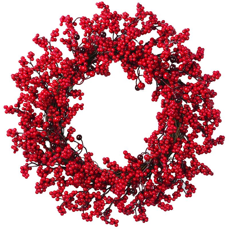 Neue simulation roten obst kranz reiche obst Holly obst berry kranz christbaumschmuck weihnachtslieferungen_voghion.com