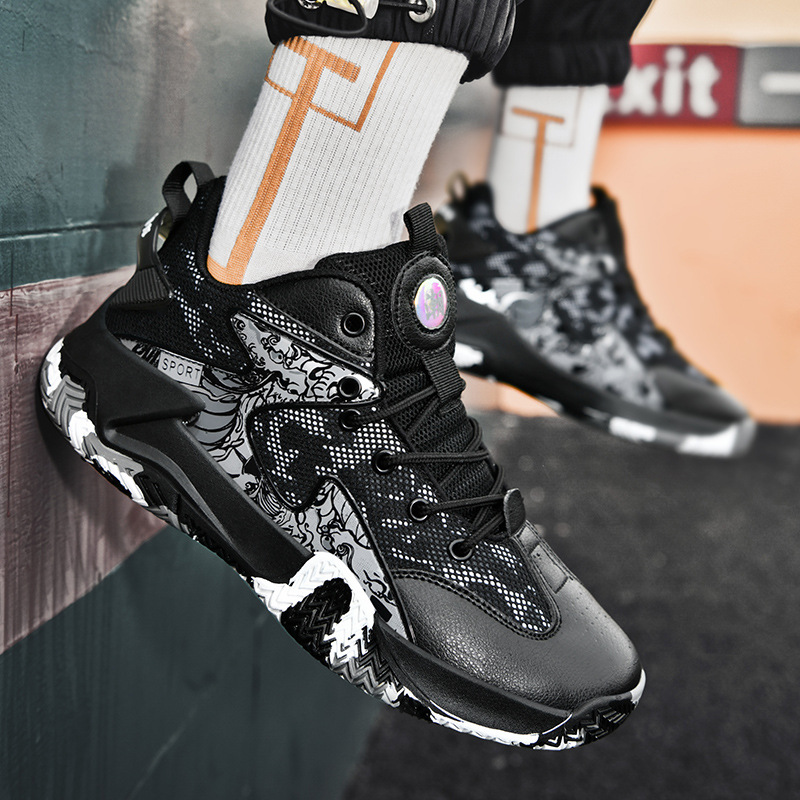 Basketball For Boys New Summer Mesh Upper Elementary And Middle School Students Big Kids Children's Sports Shoes Cement_voghion.com