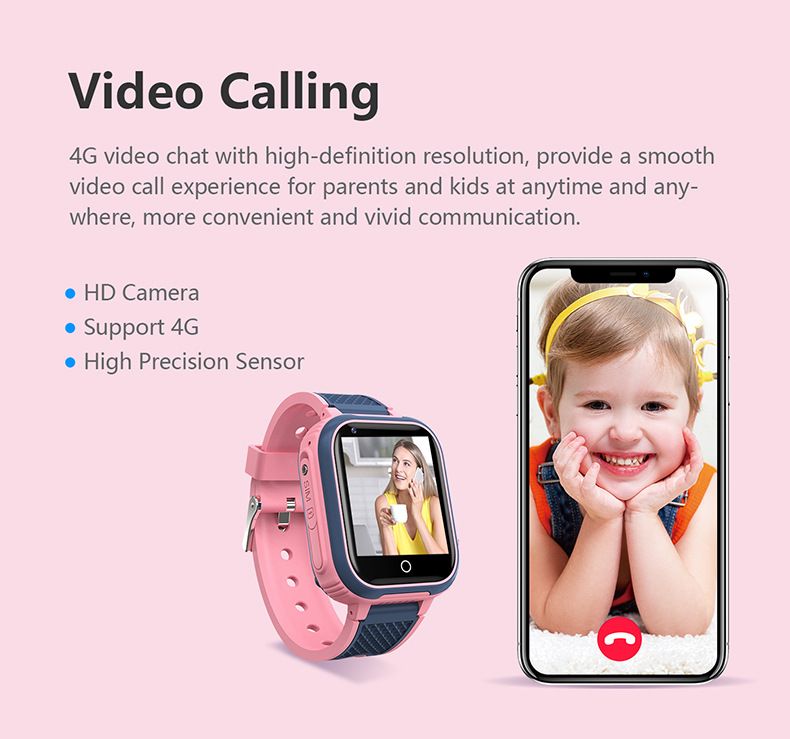 LT214G Barnesmartklokke GPS-posisjonering videosamtale IP67 vanntett telefon_voghion.com
