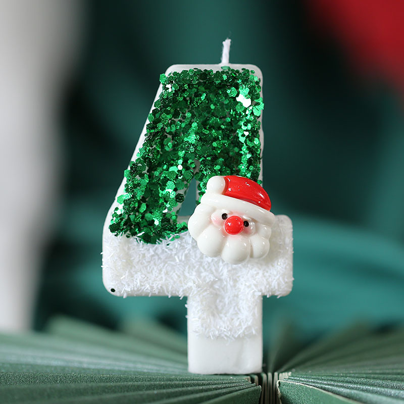 Nyt kreativt grønt hvidt julemandslys Red Hat Snowman Christmas Digital Candle_voghion.com