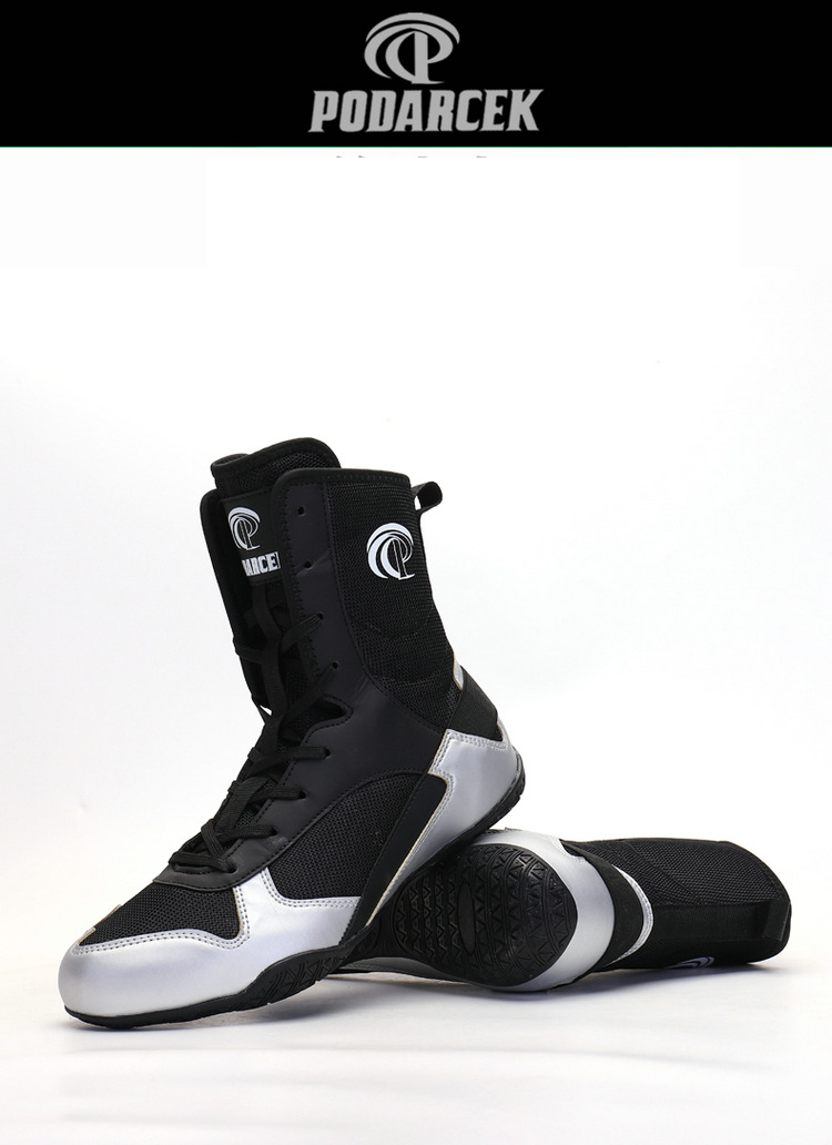 Chaussures de boxe pour hommes, chaussures de combat montantes pour hommes, bottes de lutte, chaussures Sanda, soulevez des chaussures de squat, chaussures de combat, bottes de lutte_voghion.com