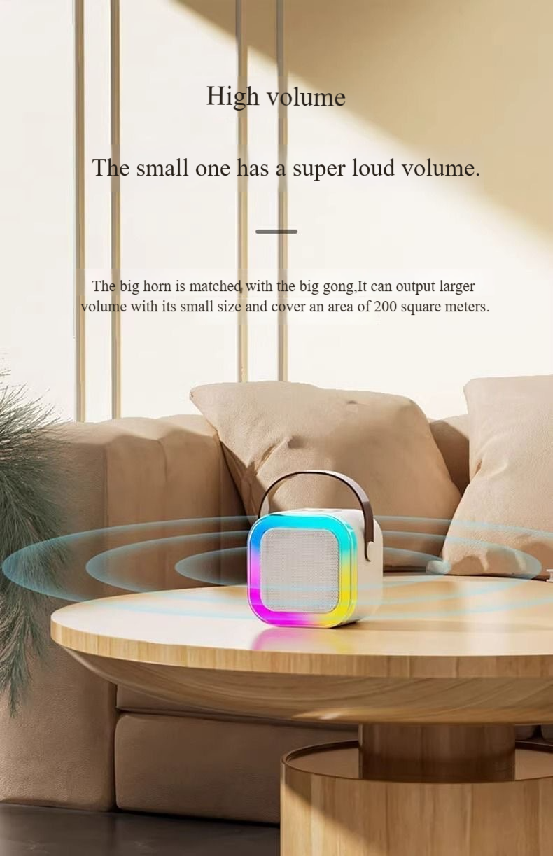 K12 Bluetooth Karaoke Speaker With Wireless Microphone - Home & Outdoor Portable Singing Speaker_voghion.com
