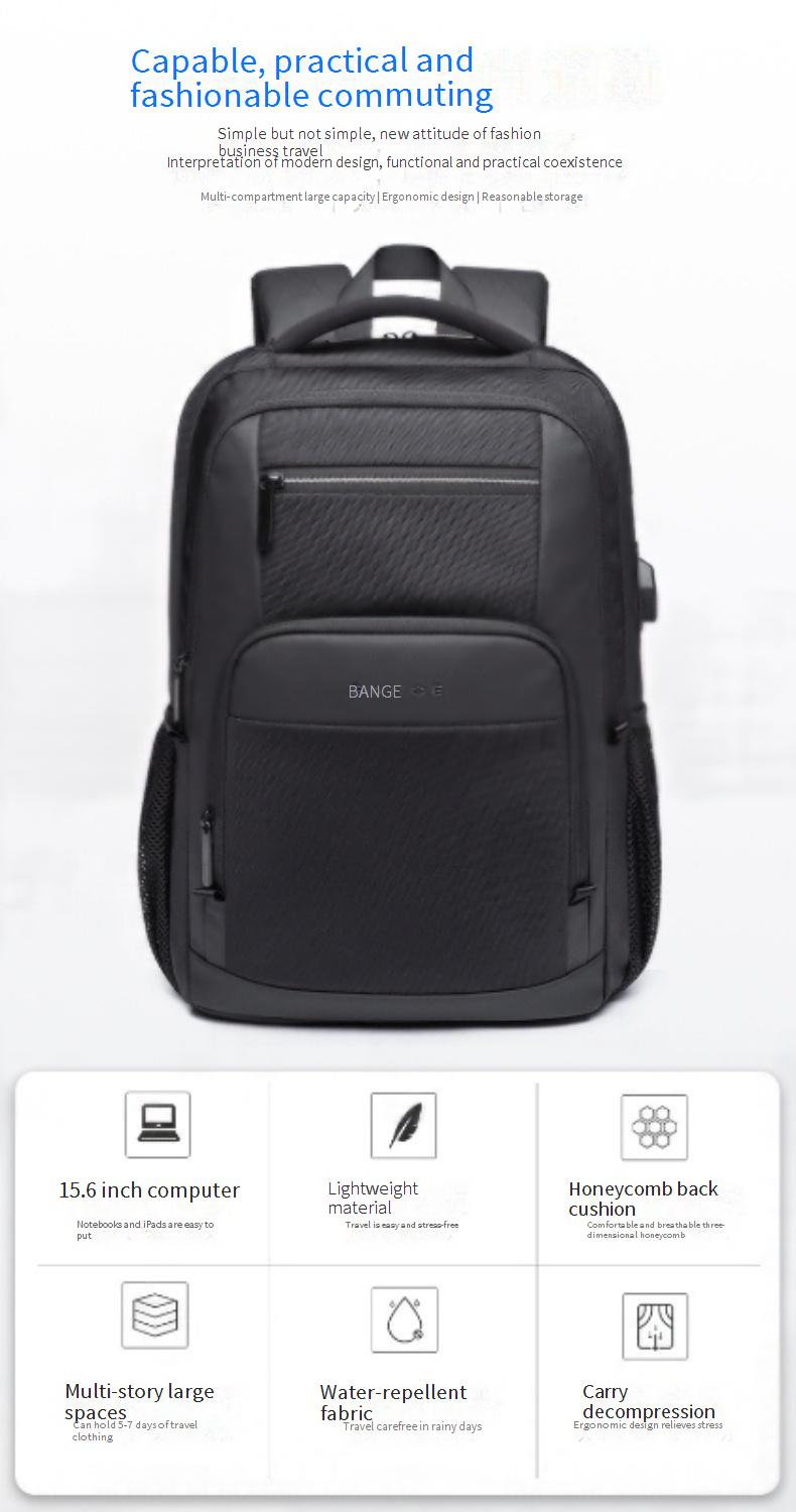 Men's High End Men's Backpack Computer Bag Waterproof Backpack Business Backpack_voghion.com
