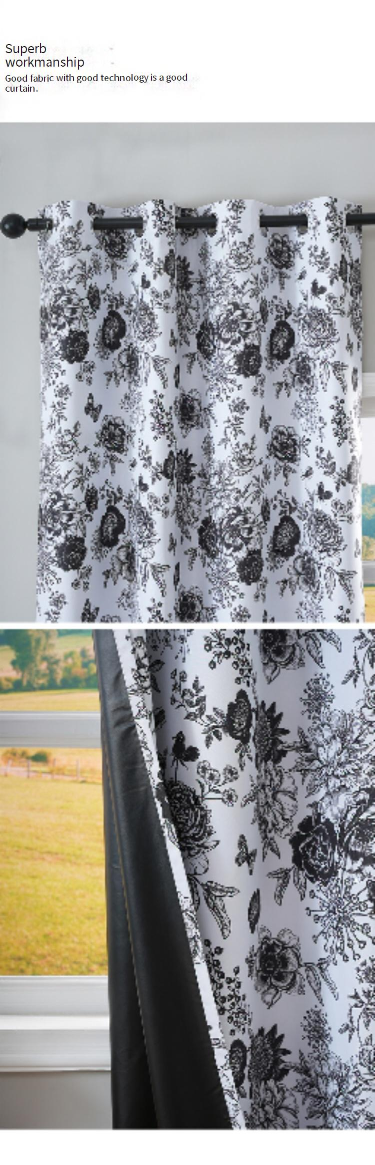 Blackout Curtains - 100% Light Blocking Polyester Eyelet Curtains For Bedroom, Living Room & Balcony - Modern Nordic Print_voghion.com