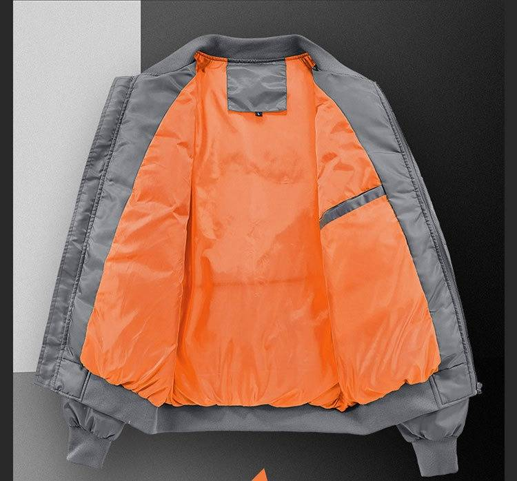 Chaqueta bomber de invierno para hombre, cortavientos, con cuello alto, relleno de plumón de pato Power de 900 pulgadas cúbicas, estilo cortavientos, corte ajustado, varios colores._voghion.com