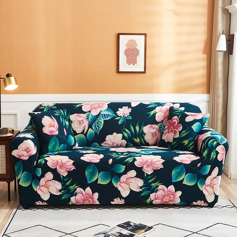 Stretch-Sofabezug, vollelastisch, universelle Passform – rutschfester Sofaschutz mit Blumenmuster, passend für Einzel-/Doppel-/Drei-/Viersitzer-Sofas_voghion.com
