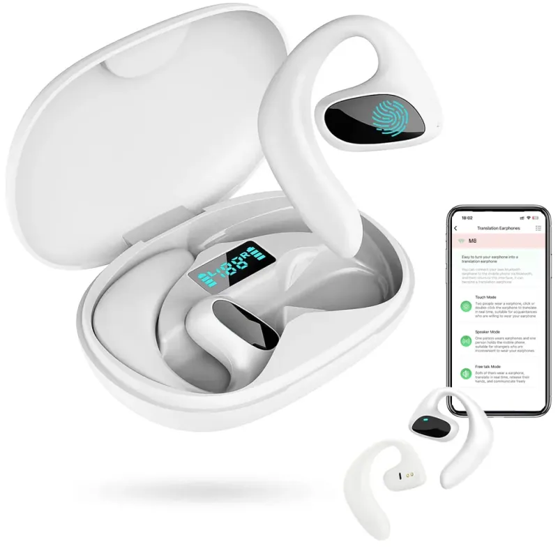 Auriculares Bluetooth M8 con sonido puro y calidad: auriculares portátiles con traductor de idiomas_voghion.com