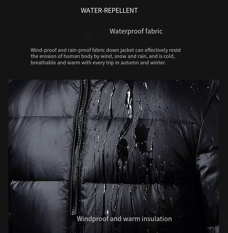 Piumino corto unisex nero metallizzato - Piumino d'anatra 550fp, antivento e termico, esterno lucido per l'inverno (S-3xl)_voghion.com