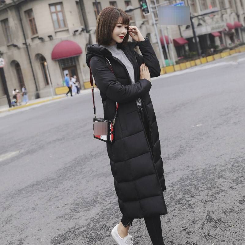 Plus Size Winter Parka Coat For Women - Knee-Length Hooded Down Jacket (Detachable, Slim Fit, 6XL Sizes)_voghion.com