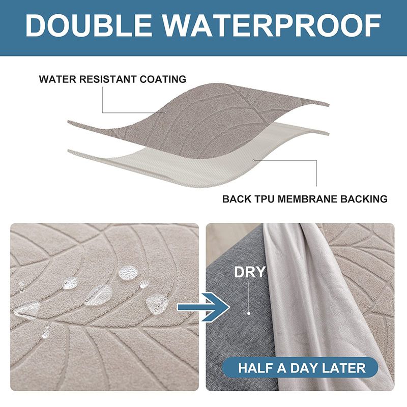 Waterproof Seat Cushion Cover 2PCS Stretch Jacquard Seat Covers Removable Non-slip Chair Slipcovers For Home Decor_voghion.com